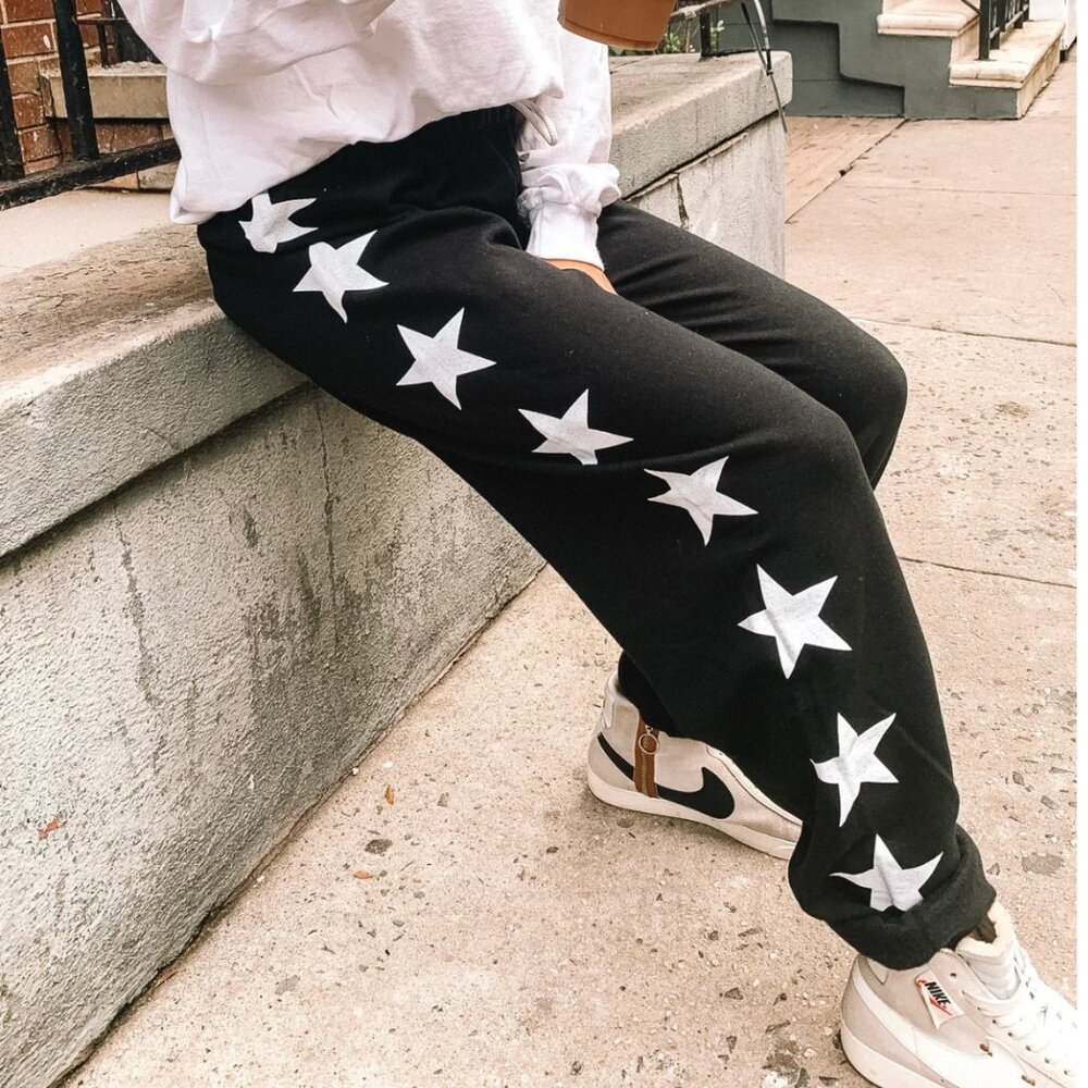 STARFIT Black Star Side Sweats